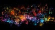 © RemsH - abstract background, colored musical score, instrument, concert, entertainment
