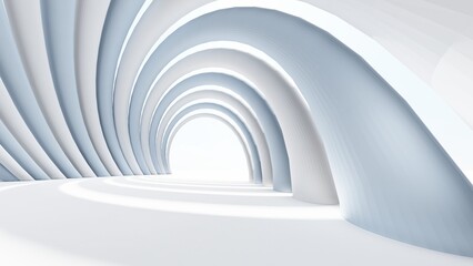  Abstract architecture background arched interior 3d render