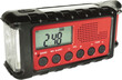 Emergency weather radio with rechargeable batteries