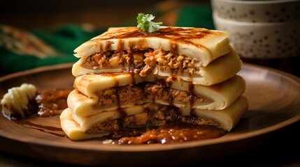 Wall Mural - Martabak: Savory Stuffed Pancake