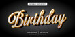 Birthday gold luxury 3D text effect template