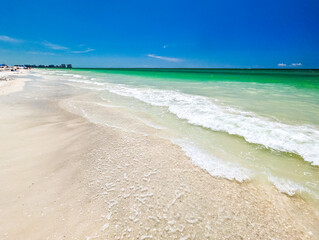 Wall Mural - aerial view of marco island, a popular tourist beach town, florida
