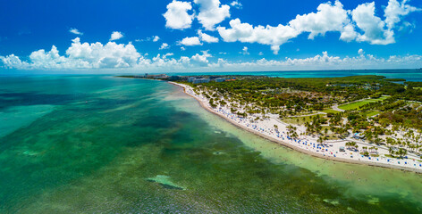 Wall Mural - Beautiful Crandon Park beach in Key Biscayne in Miami