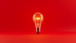 © alexxndr - light bulb on red background