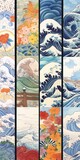 Fototapeta Do przedpokoju - japanese art background illustration, and wallpaper pattern