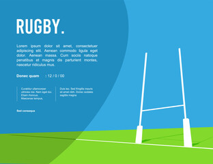 Wall Mural - Attractive editable vector rugby background design great for your design resources print and other