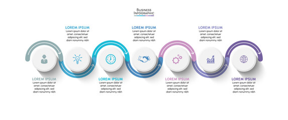 Business data visualization. timeline infographic icons designed for abstract background template milestone element modern diagram process technology digital marketing data presentation chart Vector