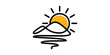 logo design sunrise minimalist icon vector inspiration