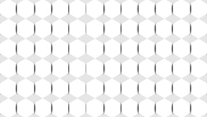 Wall Mural - 3d white background marbel design, white hexagon design background rendered