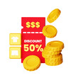© Ali - 3d icon design with discount theme
