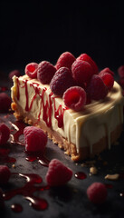 Sticker - Delicious Dessert, Raspberry Cheesecake