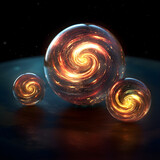 Fototapeta Kosmos - abstract spiral galaxy, generative ai