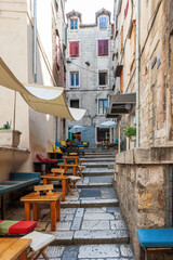 Wall Mural - The narrow streets of the medieval city. Split, Croatia