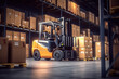 © photobuay - Efficient Logistics Forklift and Warehouse Operations for Effective Material Storage. created with Generative AI