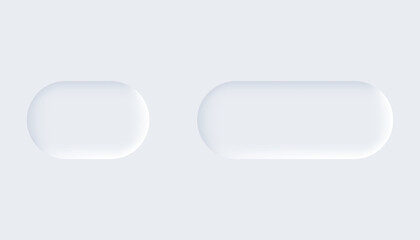 Wall Mural - neumorphic buttons. simple trendy design elements ui components isolated on light background. contro