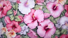 Floral Watercolor Vintage Background, Art (Ai Generated)