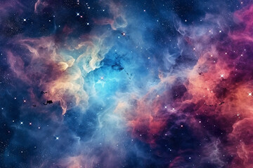 Wall Mural - nebula, galaxies and dust in space. abstract background. generative ai