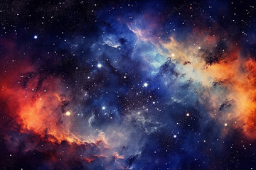 Wall Mural - nebula, galaxies and dust in space. abstract background. generative ai
