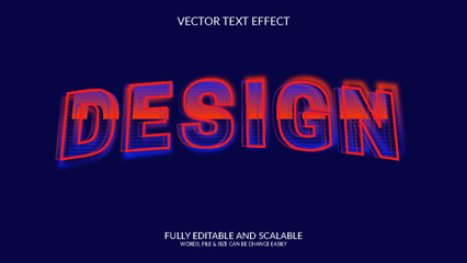 Wall Mural - Design 3D Editable Vector Text Effect Template