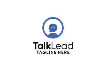 Wall Mural - Leader chat bubble logo icon design