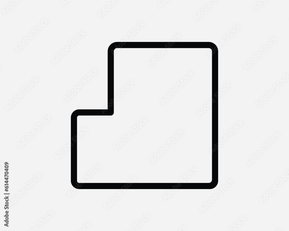 Enter Key Line Icon. Computer Keyboard Input Button Press Blank Black ...