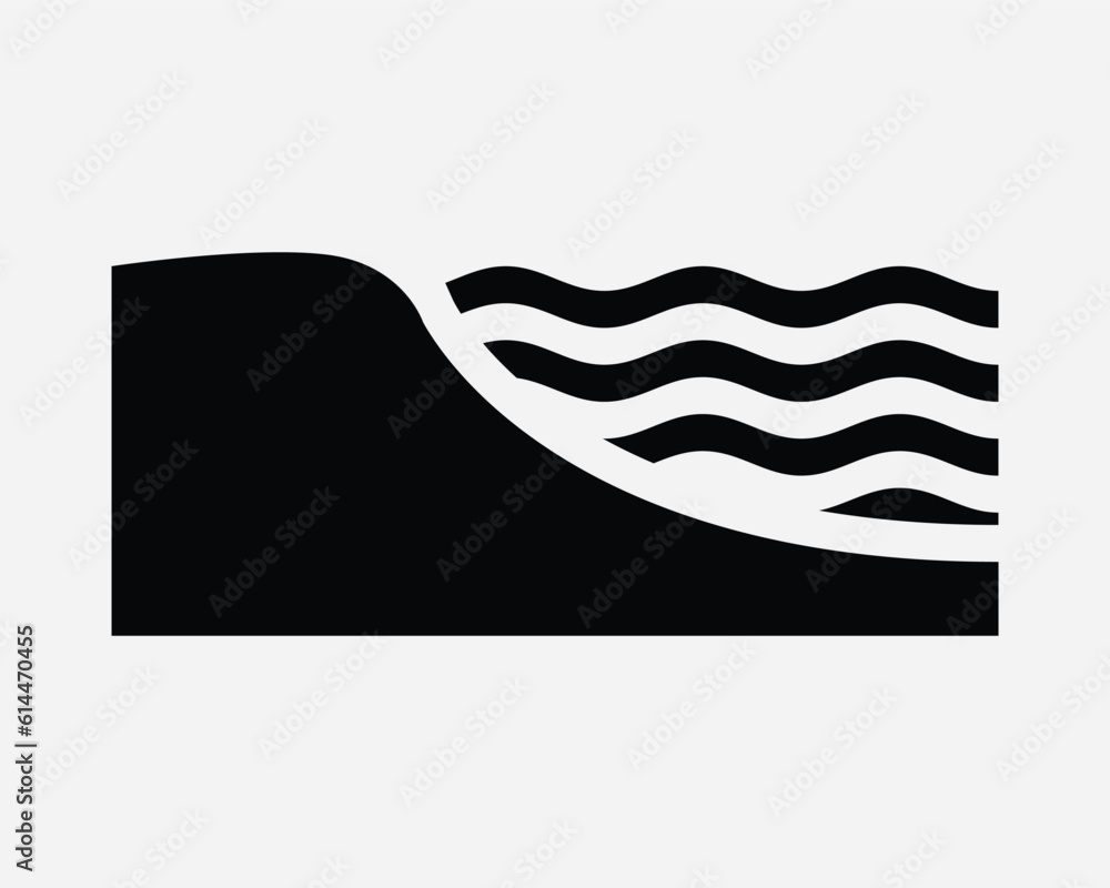 Coast Icon Beach Coastal Wave Water Sea Ocean Waves Seaside Seashore