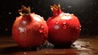  pomegranate fruit macro lens realistic lighting