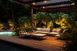 © Andrii  - Lavish Outdoor Living: Morning Bliss in the Garden. Generative AI