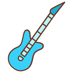 Poster - guitar electric. music instrument icon