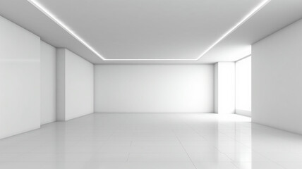 empty white room apartment copy empty space. Generative AI