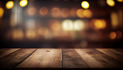 Empty old wooden table background