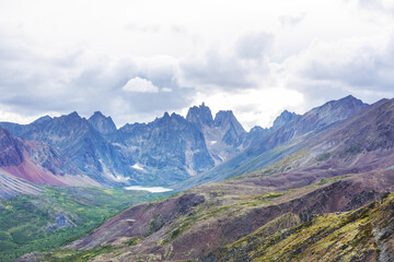 Mountains in tundra