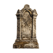 Gravestone Isolated On A Transparent Background, Generative Ai