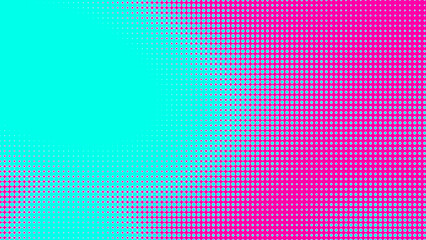 Wall Mural - Dots halftone green pink color pattern gradient texture with technology digital background. Dots pop art comics with summer background.