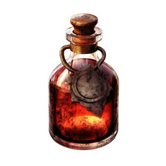 Sticker - potion bottle isolated on a transparent background, generative ai