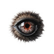werewolf eyes isolated on a transparent background, generative ai