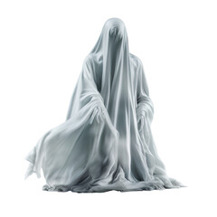 Sticker - ghost figure isolated on a transparent background, generative ai