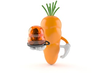 Sticker - Carrot character holding emergency siren