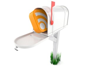 Sticker - RSS icon inside mailbox