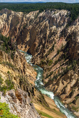 Canvas Print - Grand Canyon of the Yellowstone, Wyoming.