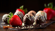 Chocolate Covered Strawberries, Strawberries From A Chocolate Fountain