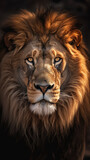Fototapeta Koty - Portrait of Male lion