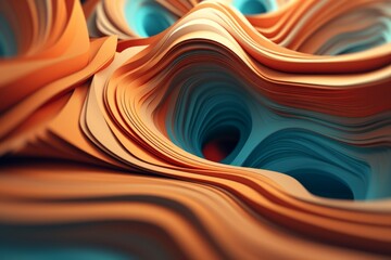 Wall Mural - Luxurious abstract creative volumetric background. AI generated, human enhanced