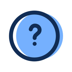 Poster - question filled line icon