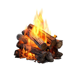 Sticker - campfire isolated on a transparent background, generative ai