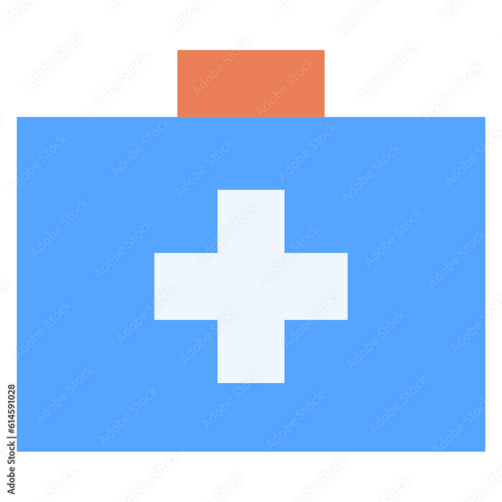 The first aid kit icon, symbolizing medical supplies for basic ...