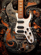 © vectorystock - Vintage Classic Guitar with Ornament