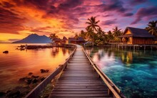 Incredible Spectacular Vista In An Exotic Tropical Paradise Resort.