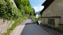 The road around Hallstatt old town - best travel place in Austria