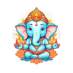 Wall Mural - Happy Ganesh Chaturthi, Generative ai